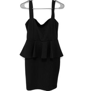 Black peplum dress from Lulus